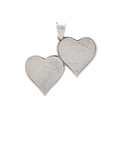 Double Heart Fingerprint Gold Keepsake